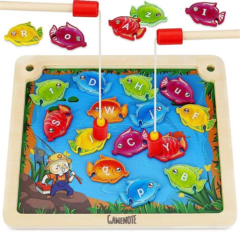 alphabet fishing game|wooden magnetic fishing game.